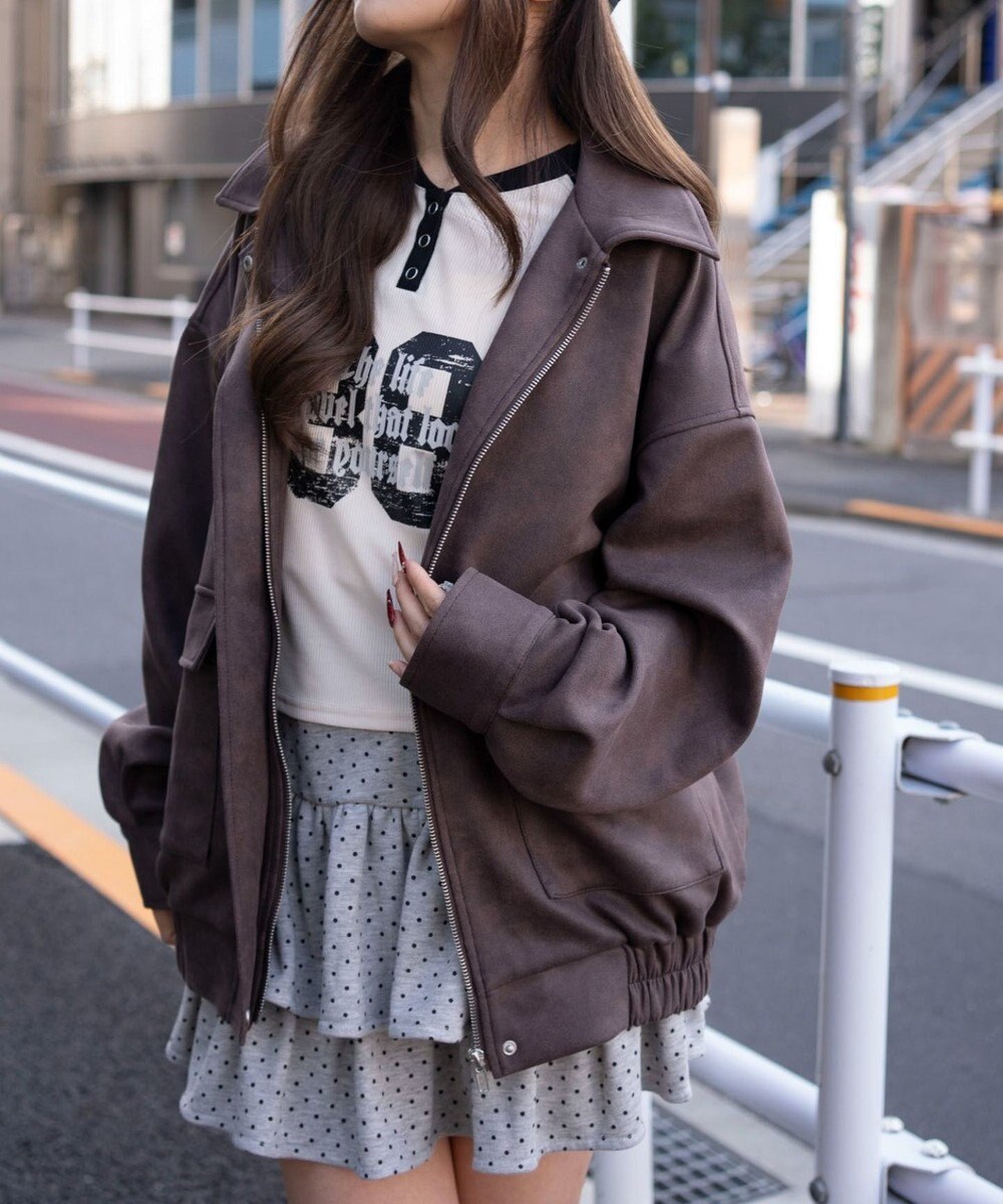 WEGO スウェードポンチジャケット 