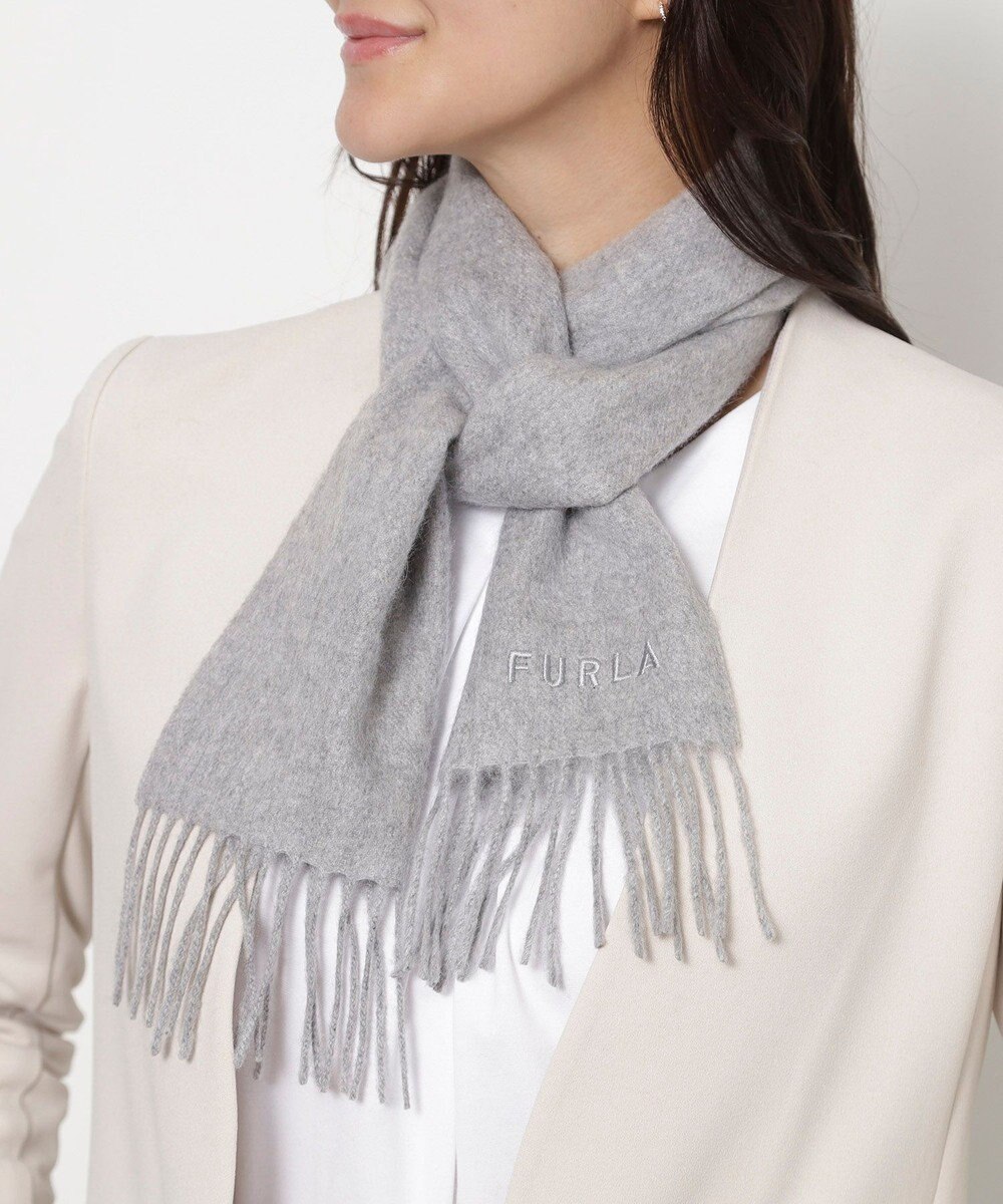 MOONBAT FURLA(フルラ）カシミヤ100％ 無地 プチマフラー 