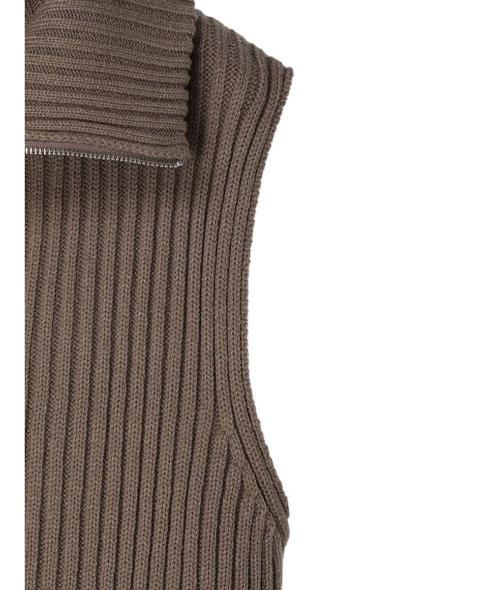 earth music&ecology ハーフジップニットベスト 