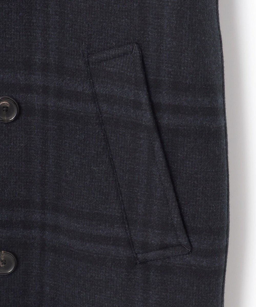 JOSEPH HOMME PLAID MELTON COAT 