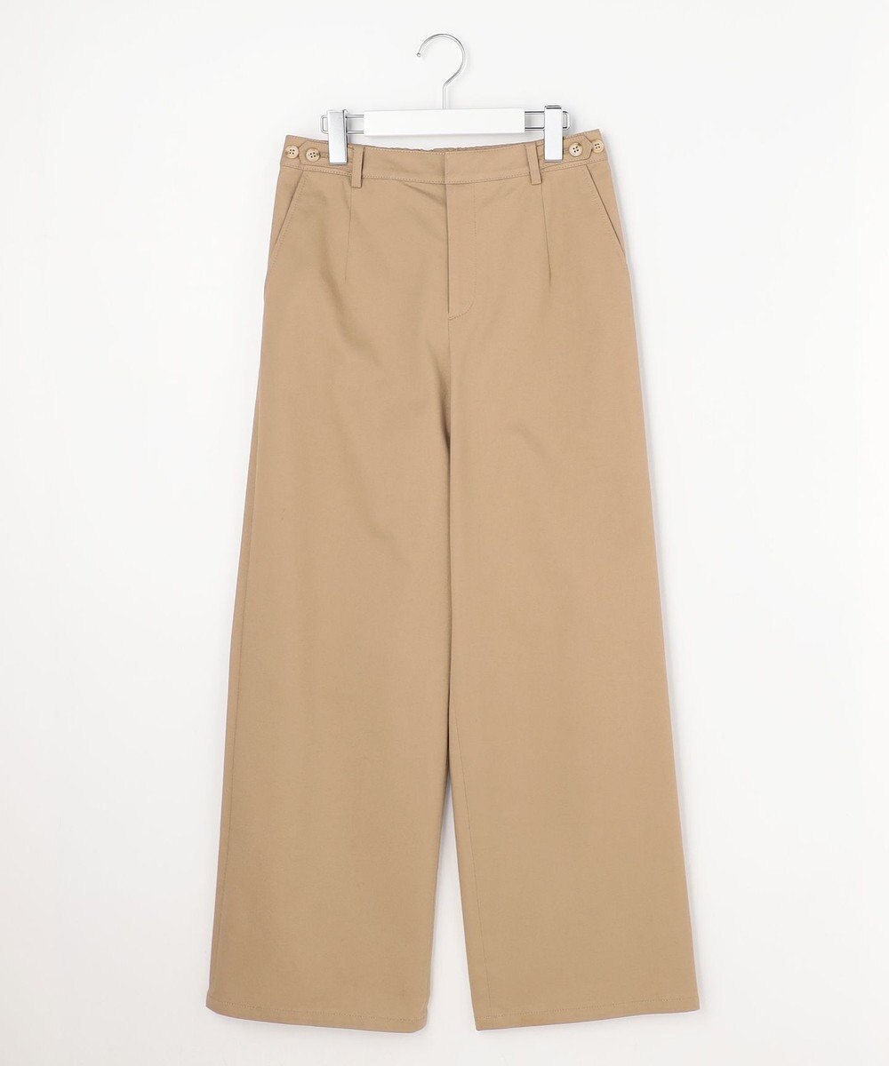 J.PRESS LADIES S チノストレッチ ワイドパンツ 