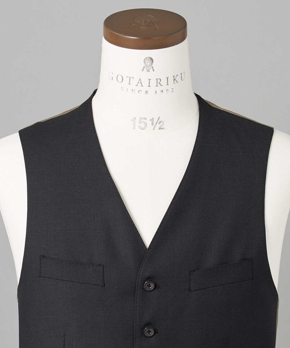 GOTAIRIKU シワになりにくい【御幸毛織/みゆきけおり】Superior160s  3ピーススーツ（グレー） 