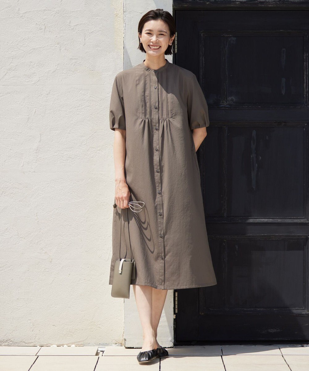 J.PRESS LADIES S 【洗える・イージーケア】ソフトタイプライター バンドカラー ワンピース 