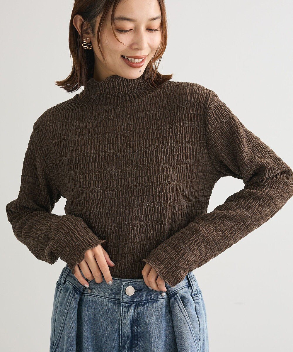 Green Parks ・Ｐｅｔｉｔ　Ｆｌｅｕｒ　ジャガードハイネックロンＴ 