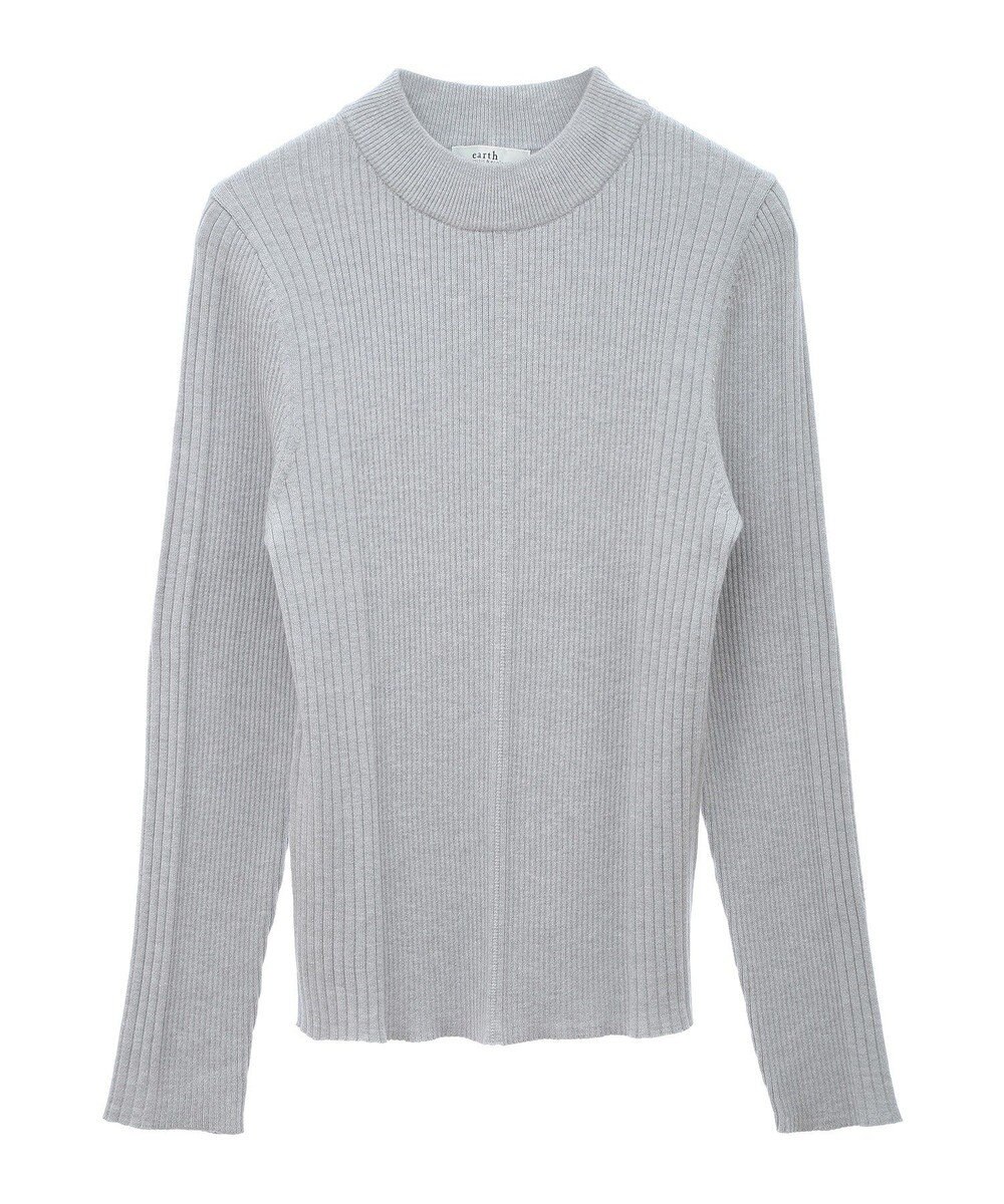 earth music&ecology やわらかタッチハイネックリブニットプルオーバー 