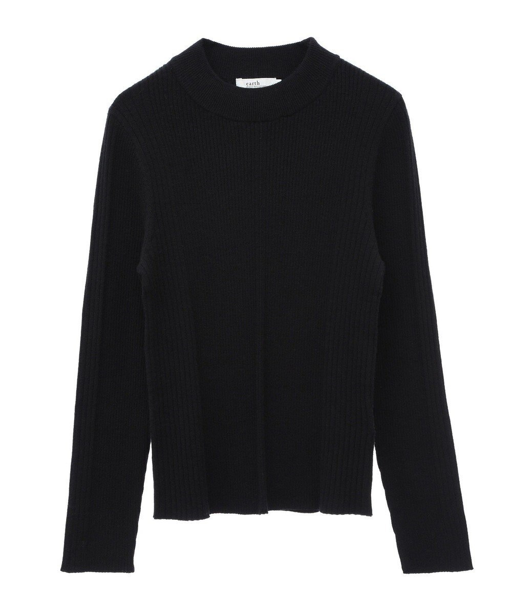 earth music&ecology やわらかタッチハイネックリブニットプルオーバー 