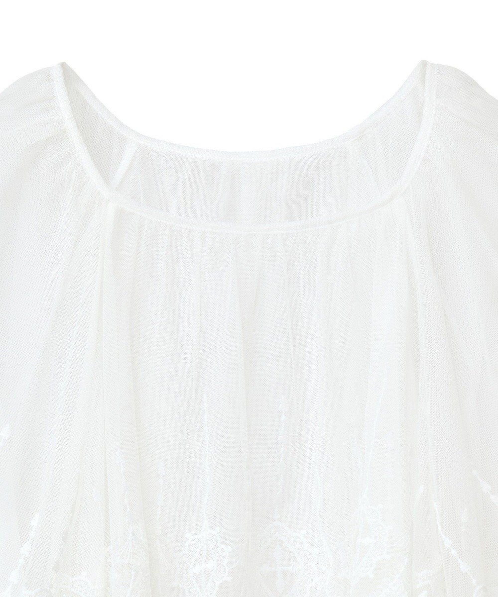 Green Parks ■ＥＳＣＡＲ　チュール刺繍ハンカチーフブラウス 