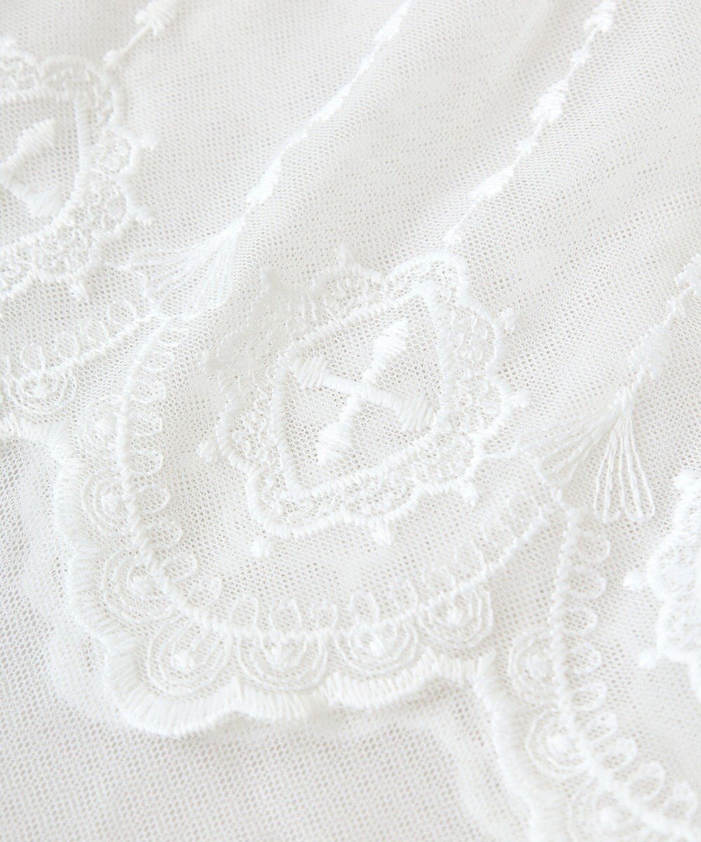 Green Parks ■ＥＳＣＡＲ　チュール刺繍ハンカチーフブラウス 