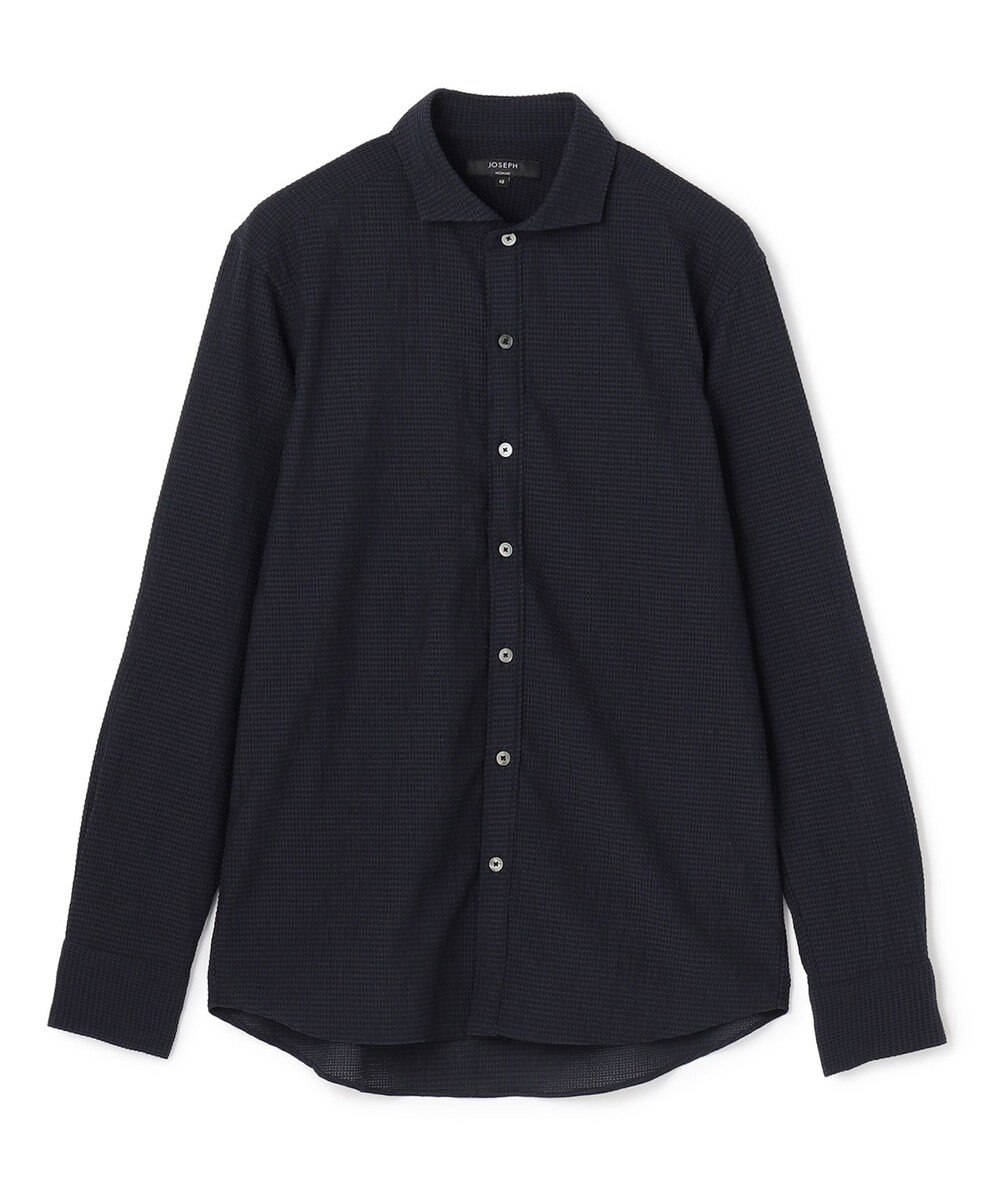 JOSEPH HOMME 【新モデル】トリコサッカーストレッチ 　ホリゾンタルカラーシャツ 