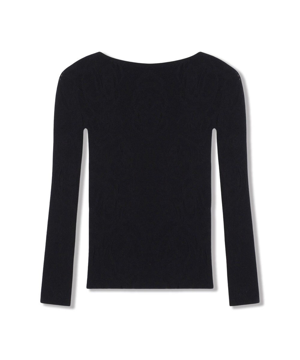 Chacott 【ノーソーイングニット】シアーローズニットトップ 