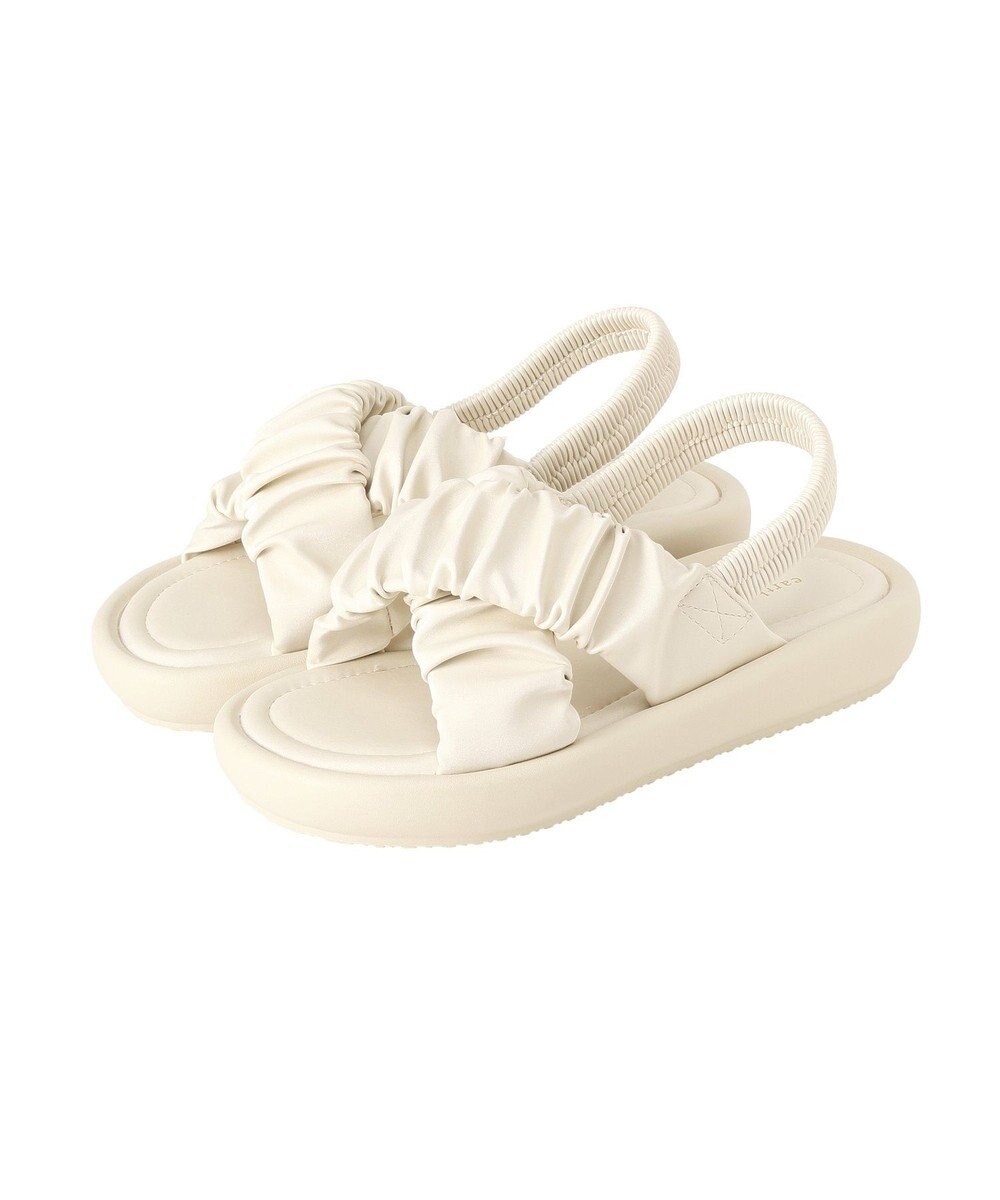 earth music&ecology ギャザークロスサンダル 