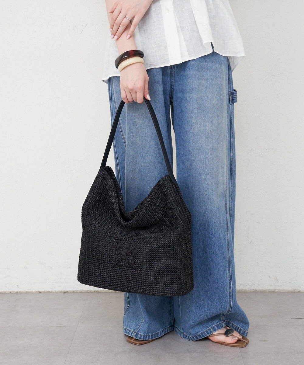 russet ナイロンラフィアワンショルダーバッグ(CE-1714) 