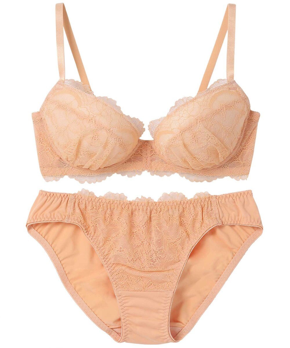 AMPHI ブラジャー ショーツセット まる胸メイク 推し活・推し事応援 Aカップあり 【ブラショーツセット】 上下セット ブラ BBJ201 アンフィ／ワコール 