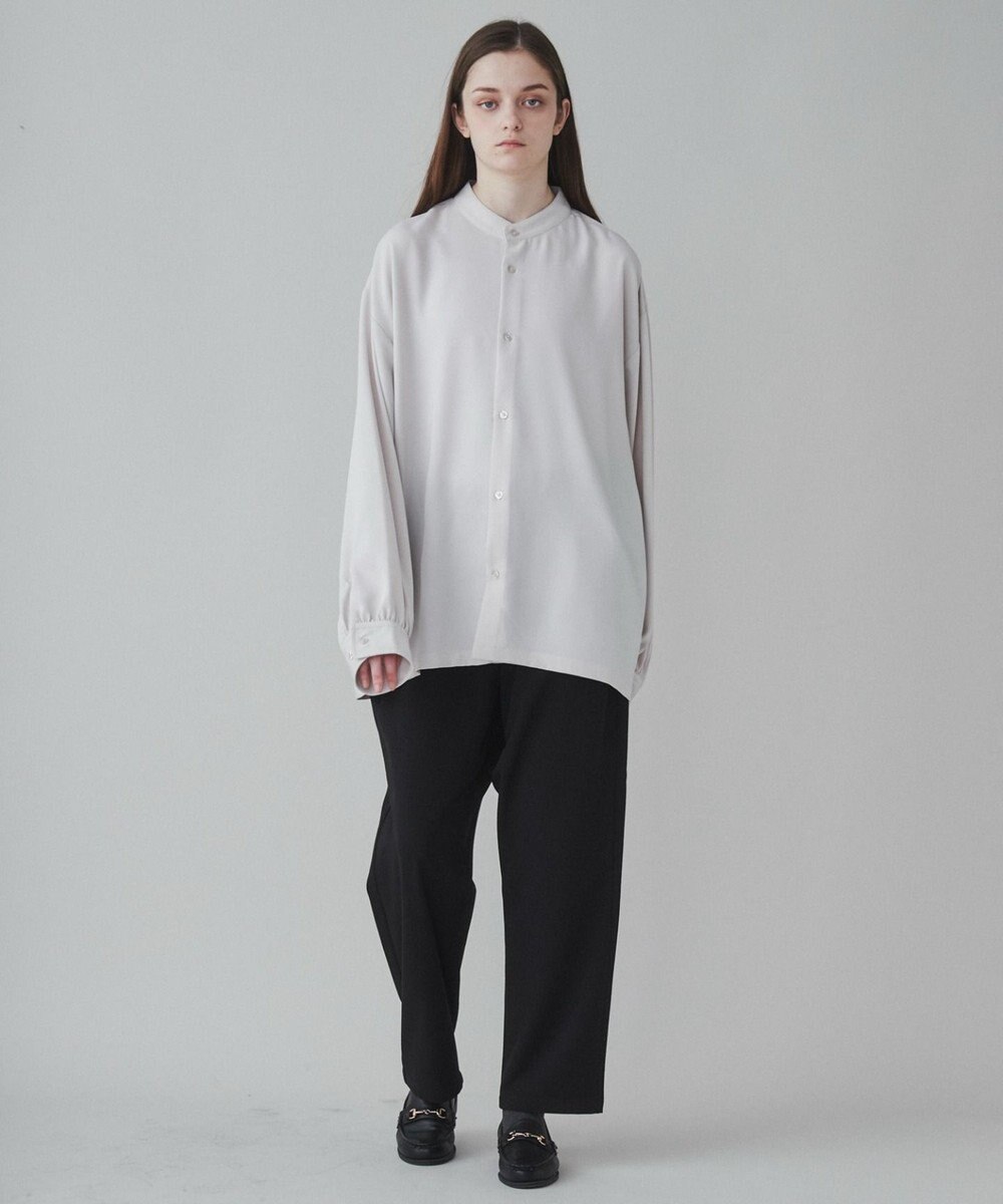 WEGO トロミBIGバンドカラーシャツ 