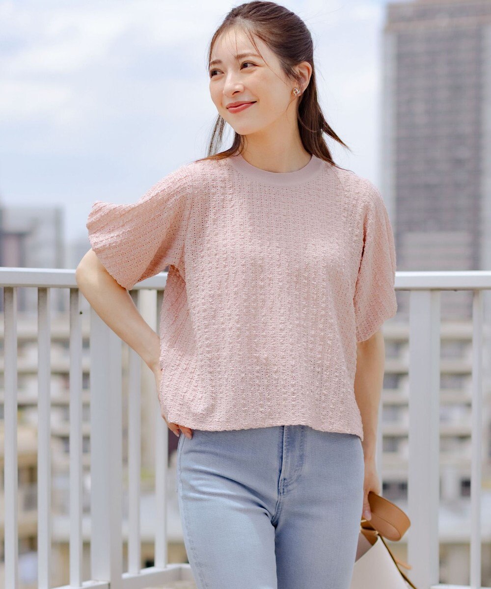 組曲 S レーシージャージーニットライク カットソー 