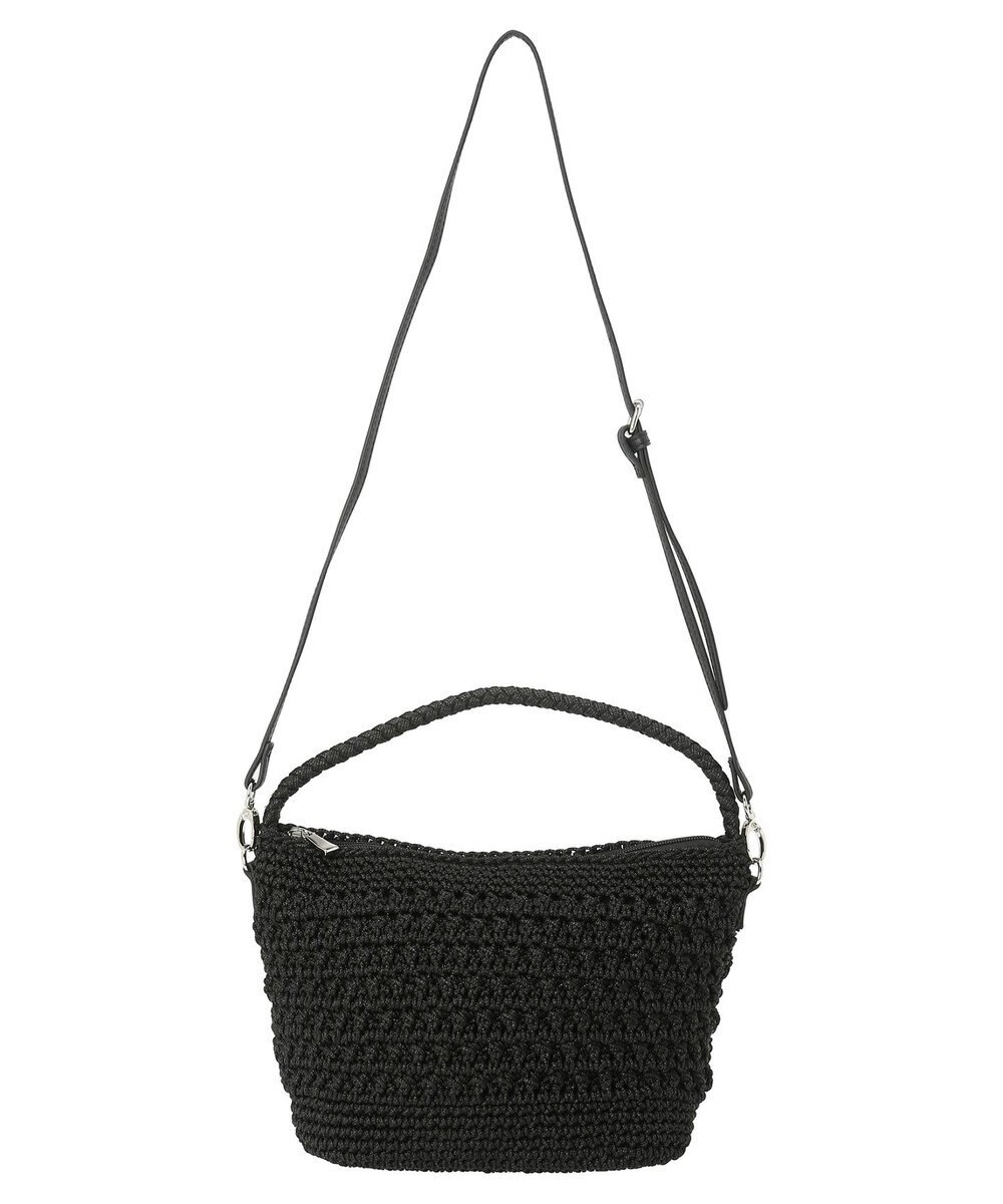 Green Parks ・ｃａｃｈｅ　ｃａｃｈｅ　柄編みワンハンドルミニバッグ 