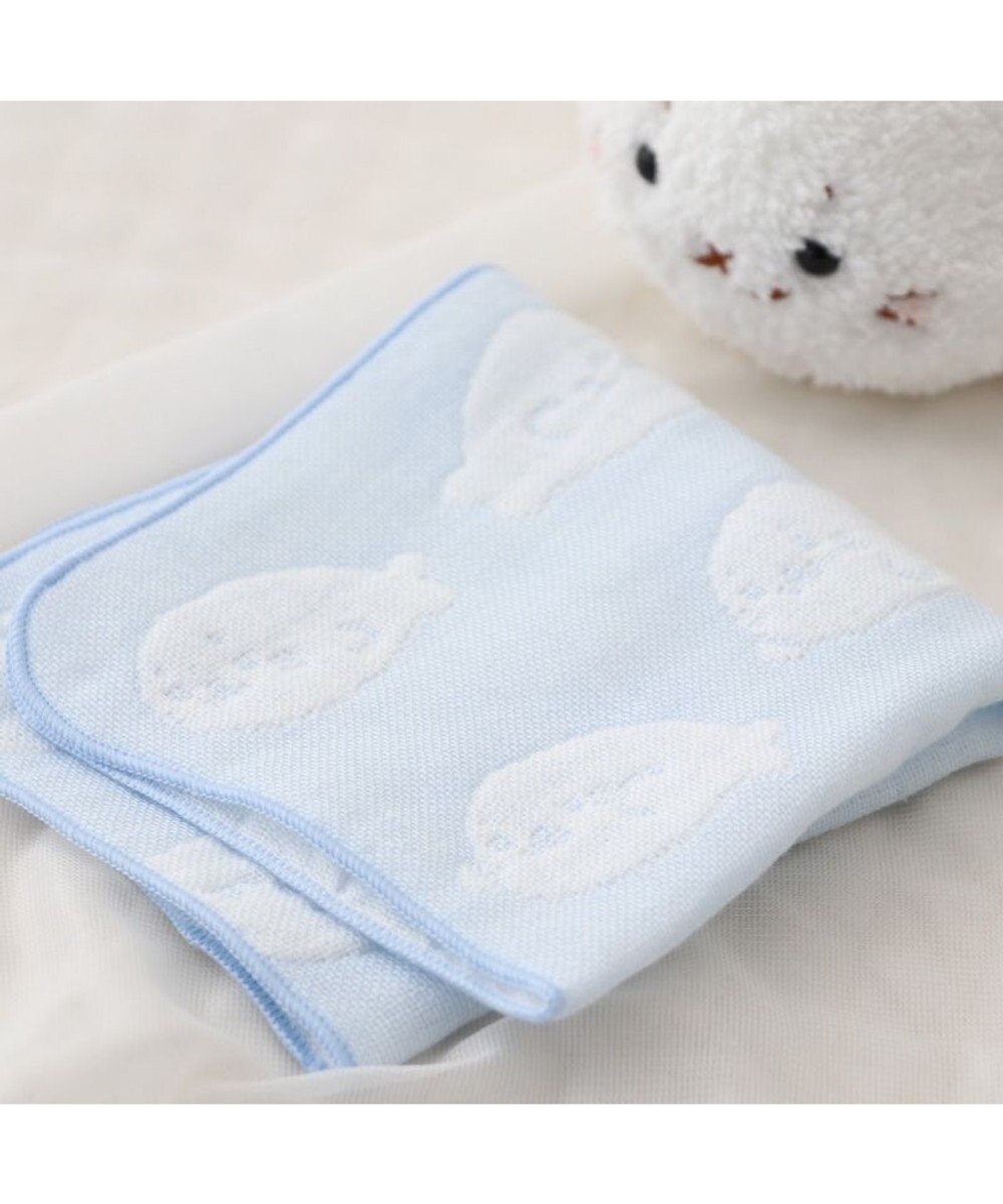 Mother garden しろたん いっぱい柄 6重ガーゼ ミニタオル 