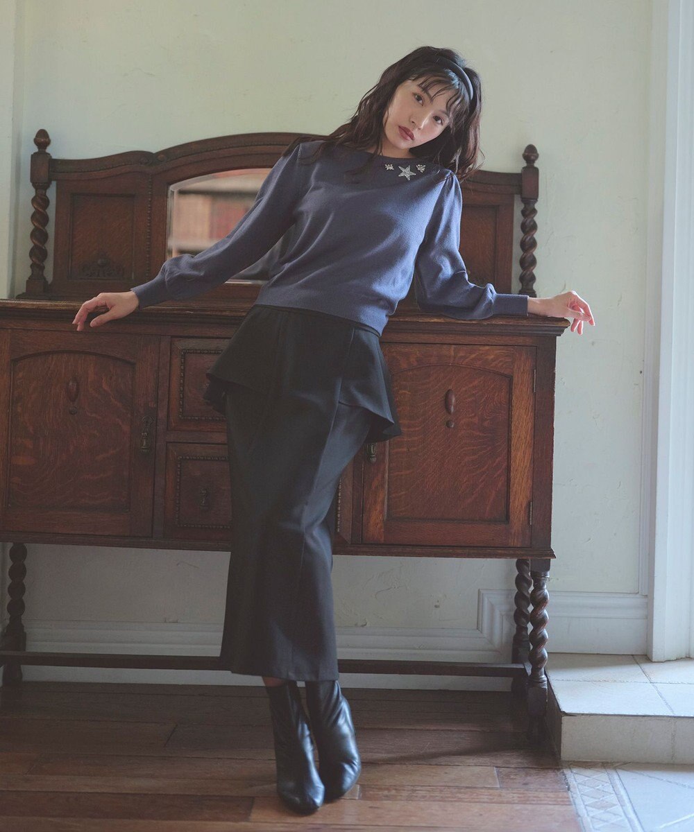 Feroux 【2WAY】サス付きペプラムデザイン スカート 