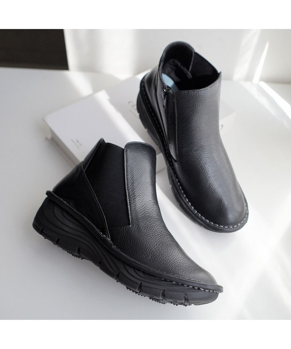 Pointer 本革超軽量サイドゴアショートブーツ 