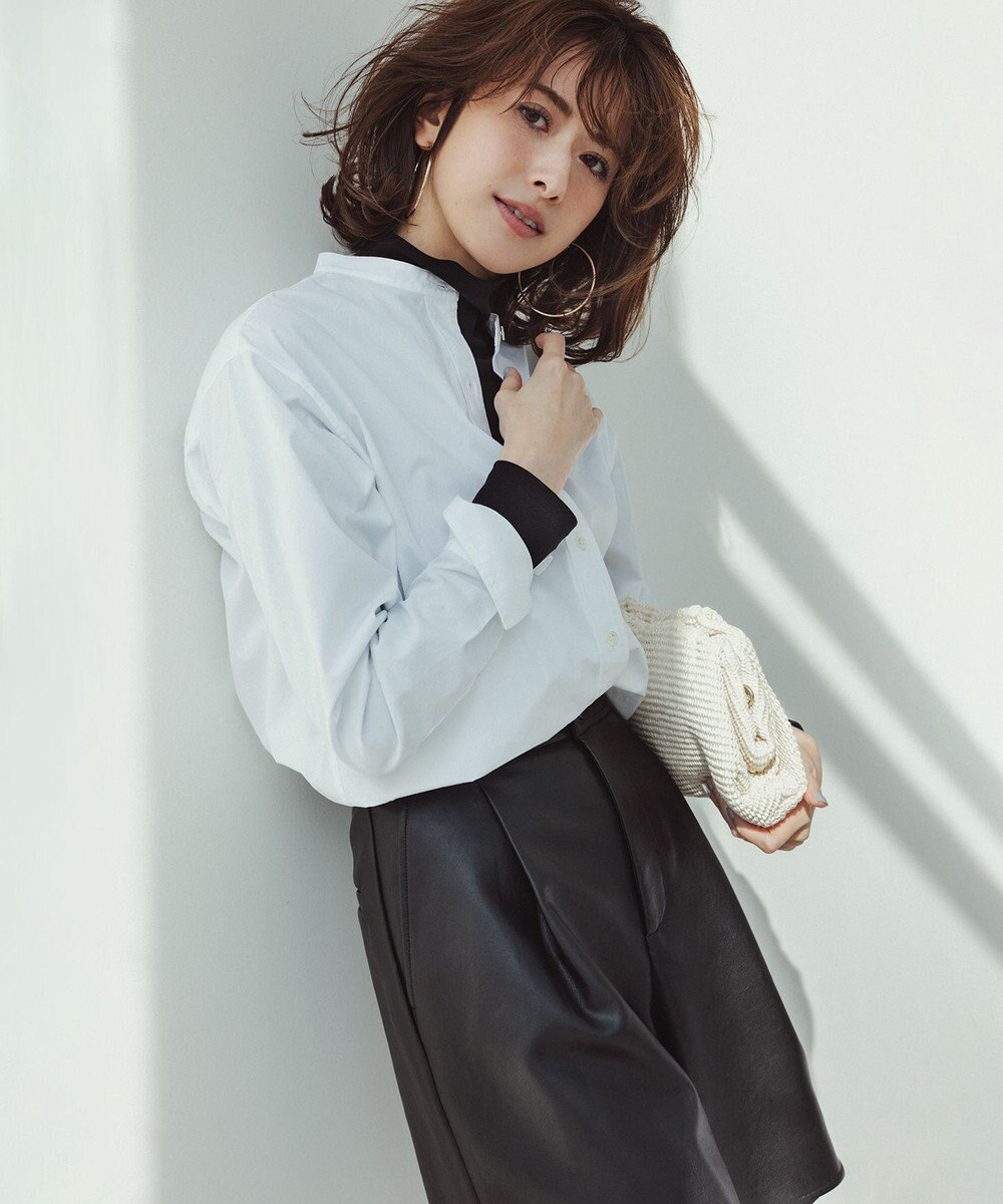 23区 【洗える】レイヤードタートル カットソー 