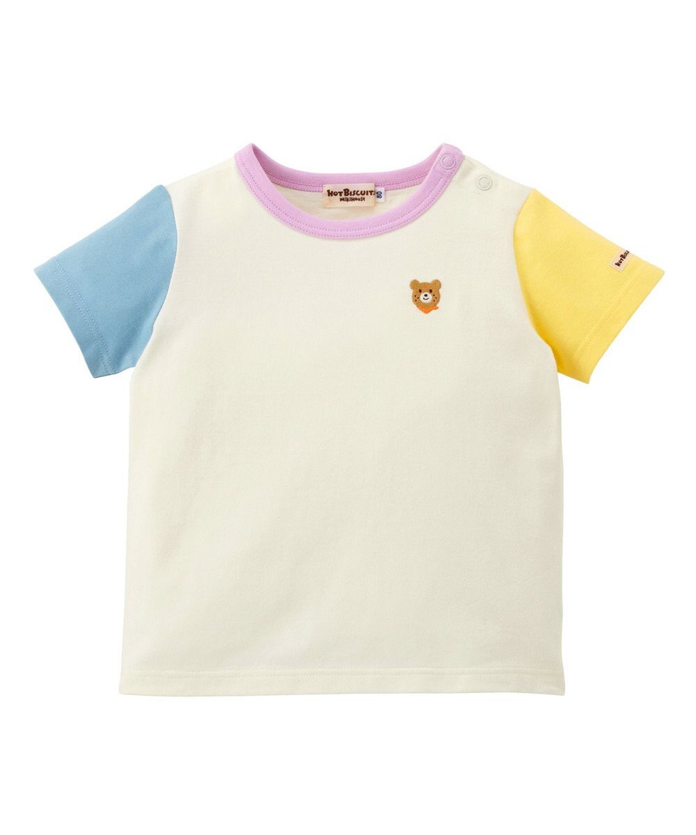 MIKI HOUSE HOT BISCUITS 【70-120cm】【Everyday Series】ワンポイント 半袖Tシャツ 