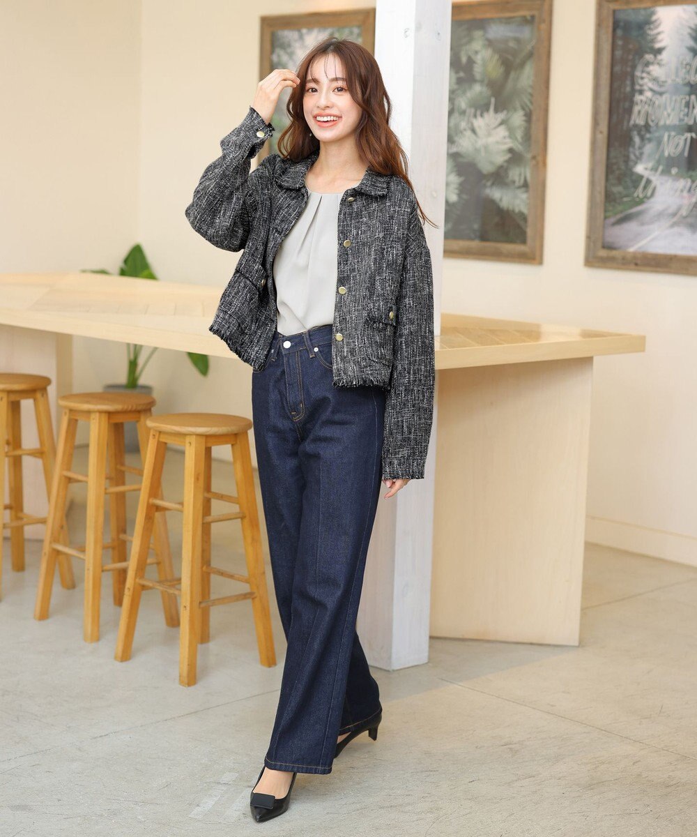 Tiaclasse 【洗える】ツイードジャケット 