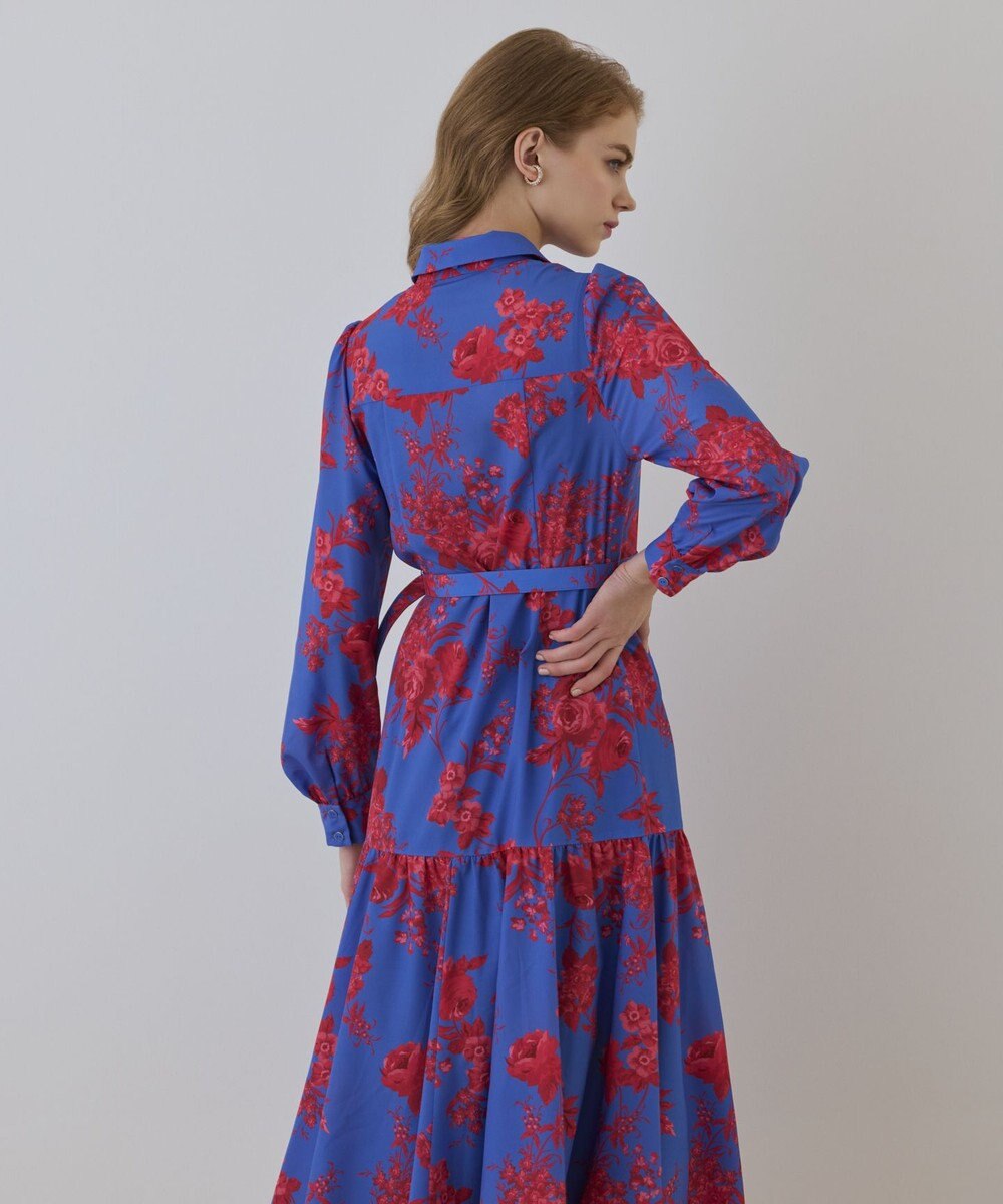 GRACE CONTINENTAL ブーケフラワープリントワンピース 