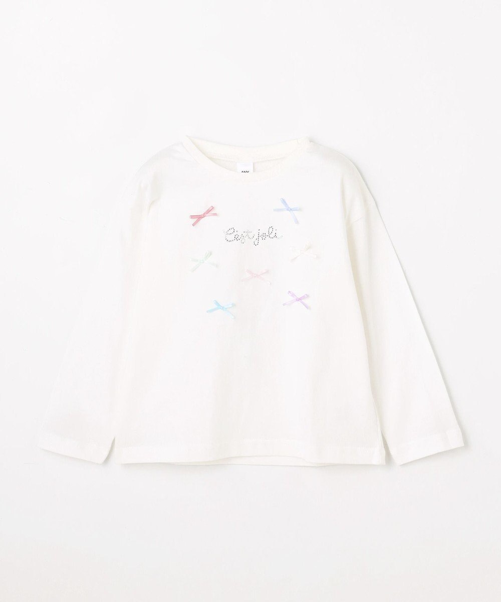 ANY KIDS 【綿100%】リボンアソート 長袖Tシャツ 