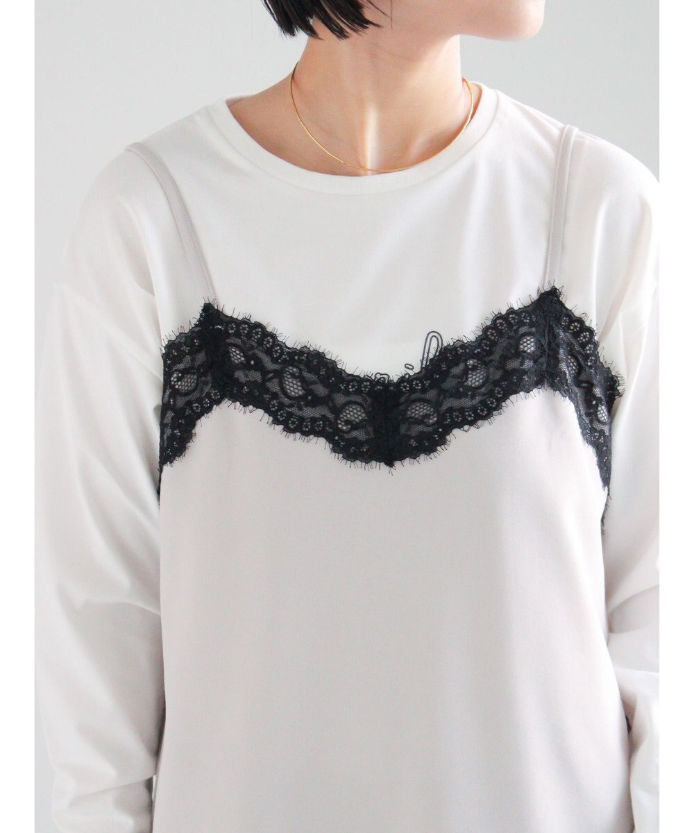 Te chichi イレギュラーヘムレイヤードレースキャミ 