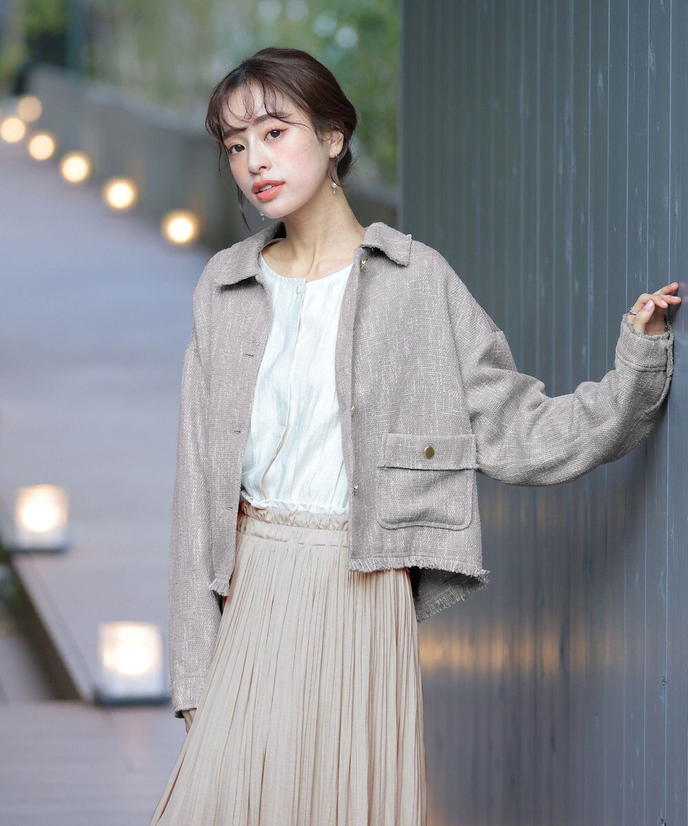 Tiaclasse 【洗える】ツイードジャケット 