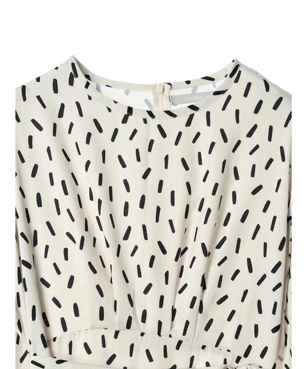 Green Parks armonia．スクエアドットプリントタックワンピース 