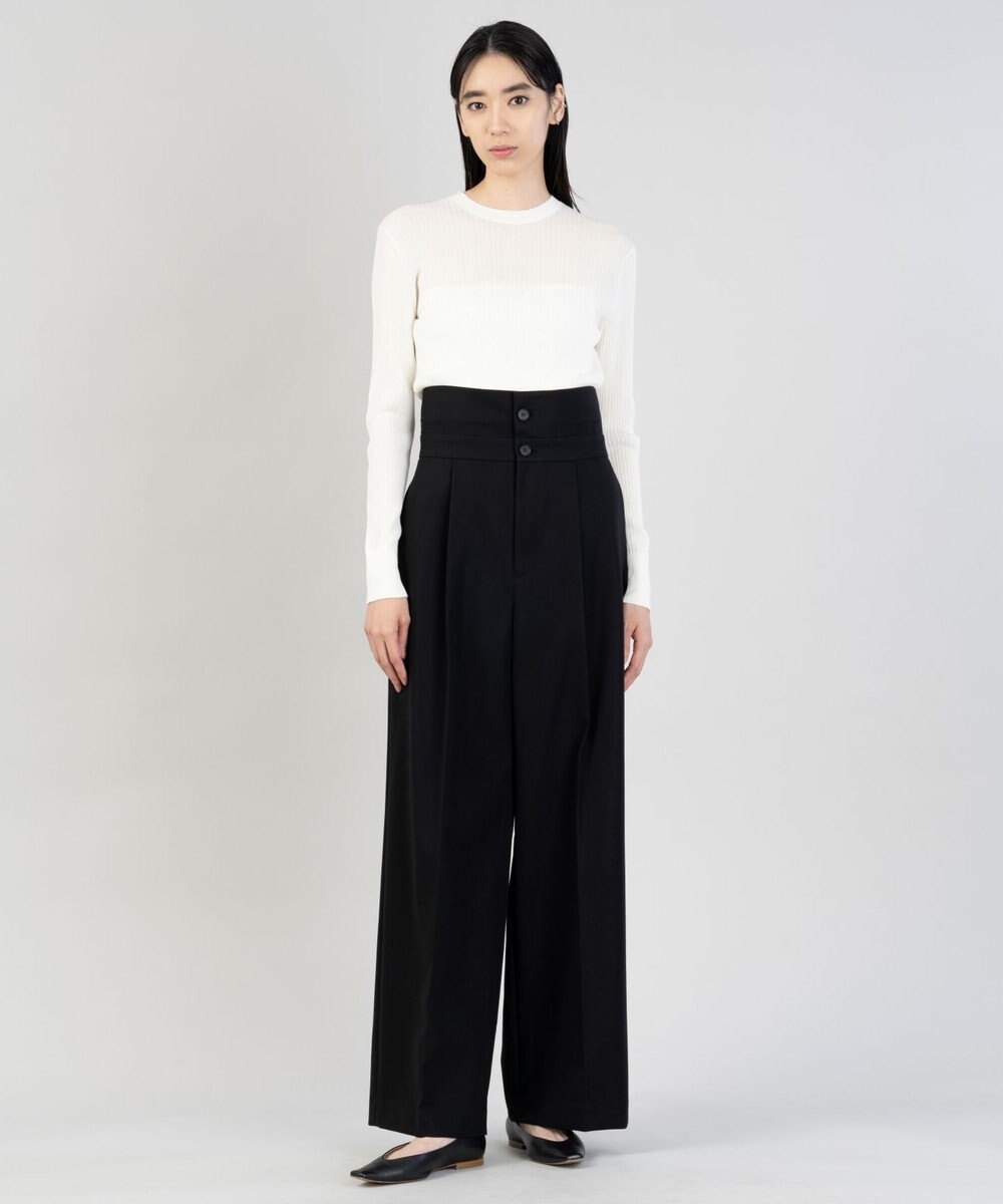 23区 【エステータ】シアーニット 長袖リブ 