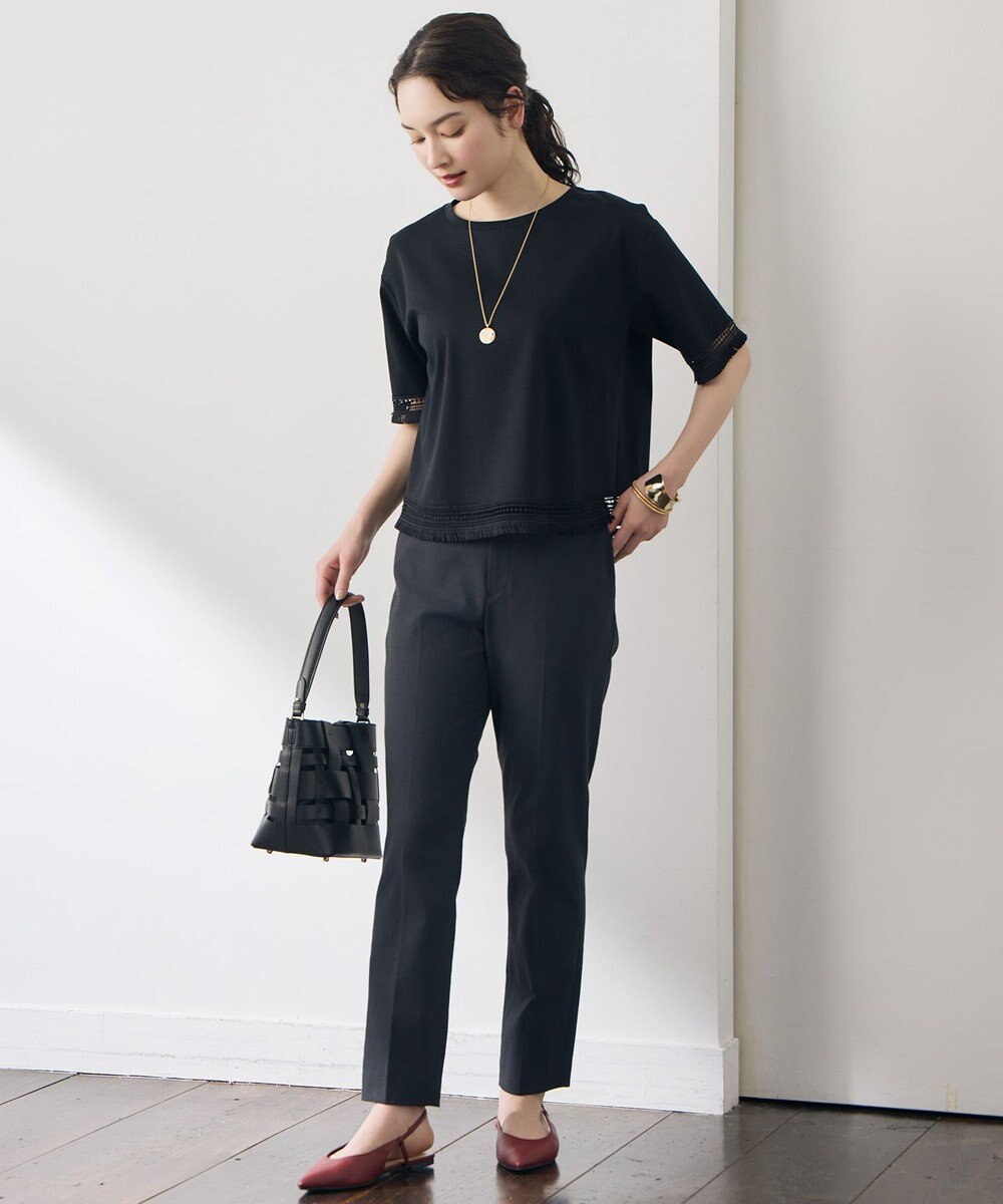 自由区 L 【SHIHOさん着用】コンパクトハイゲージフリンジ Tシャツ 