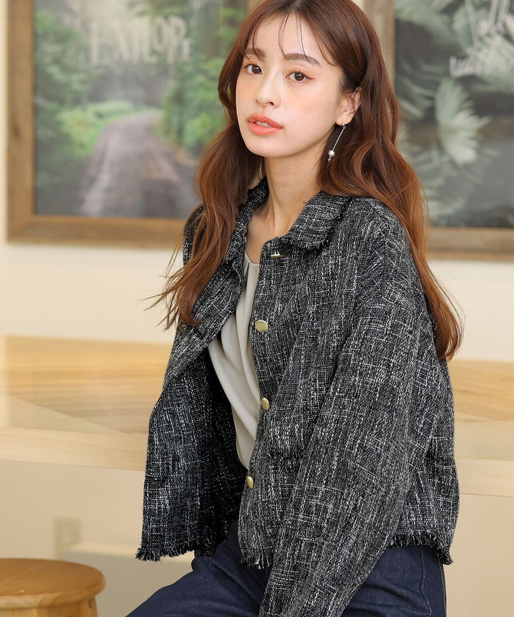 Tiaclasse 【洗える】ツイードジャケット 