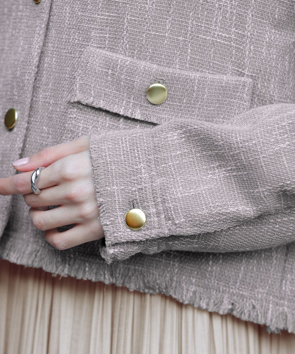 Tiaclasse 【洗える】ツイードジャケット 