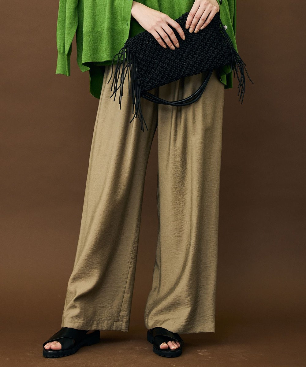 自由区 【セットアップ対応】エアリーツイルワイド パンツ 