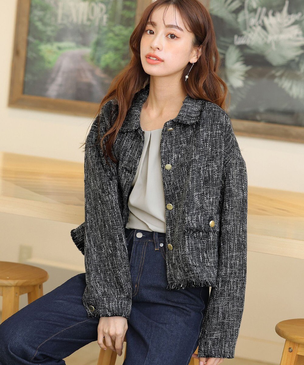 Tiaclasse 【洗える】ツイードジャケット 