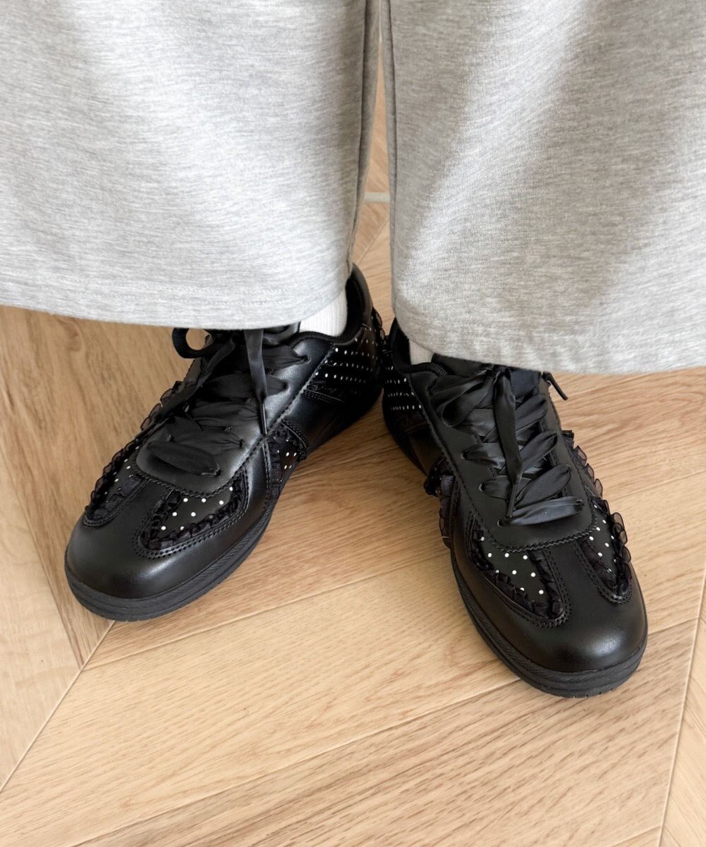 WEGO ドット柄レースローカットスニーカー 