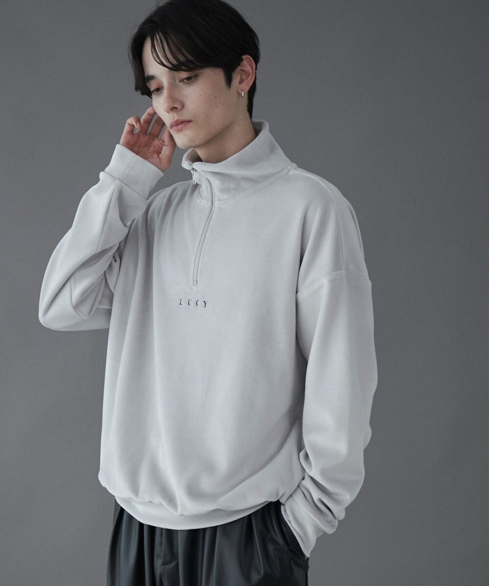 WEGO 【ユニセックス着用ITEM】マイクロシャギーワンポイントハーフZIPプルオーバー 