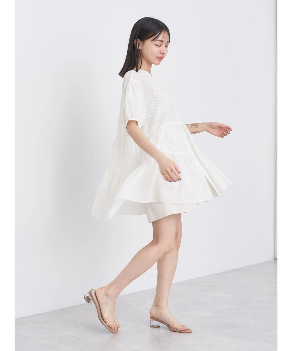 earth music&ecology 綿ローンティアードチュニック 