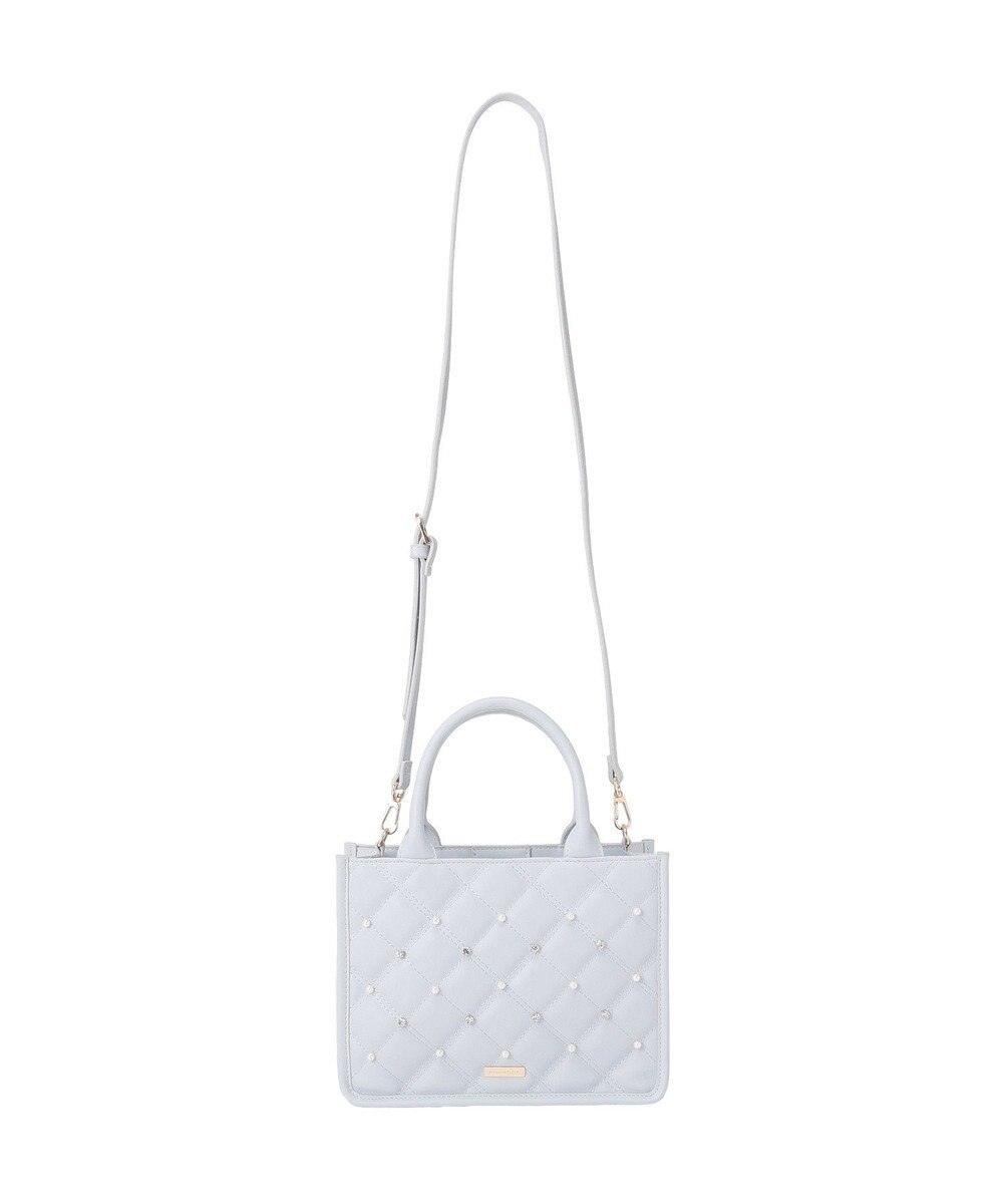 Maison de FLEUR パールビジューキルティングスクエアショルダー 