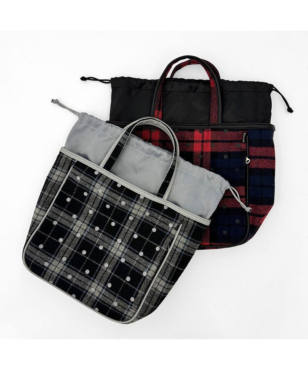 ROOTOTE 1344【フェルト生地】LT.スクエア.ドットチェック-A 