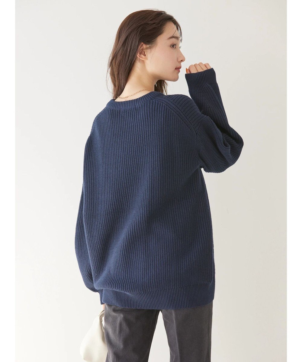 AMERICAN HOLIC 片畦クルーネックニットプルオーバー 