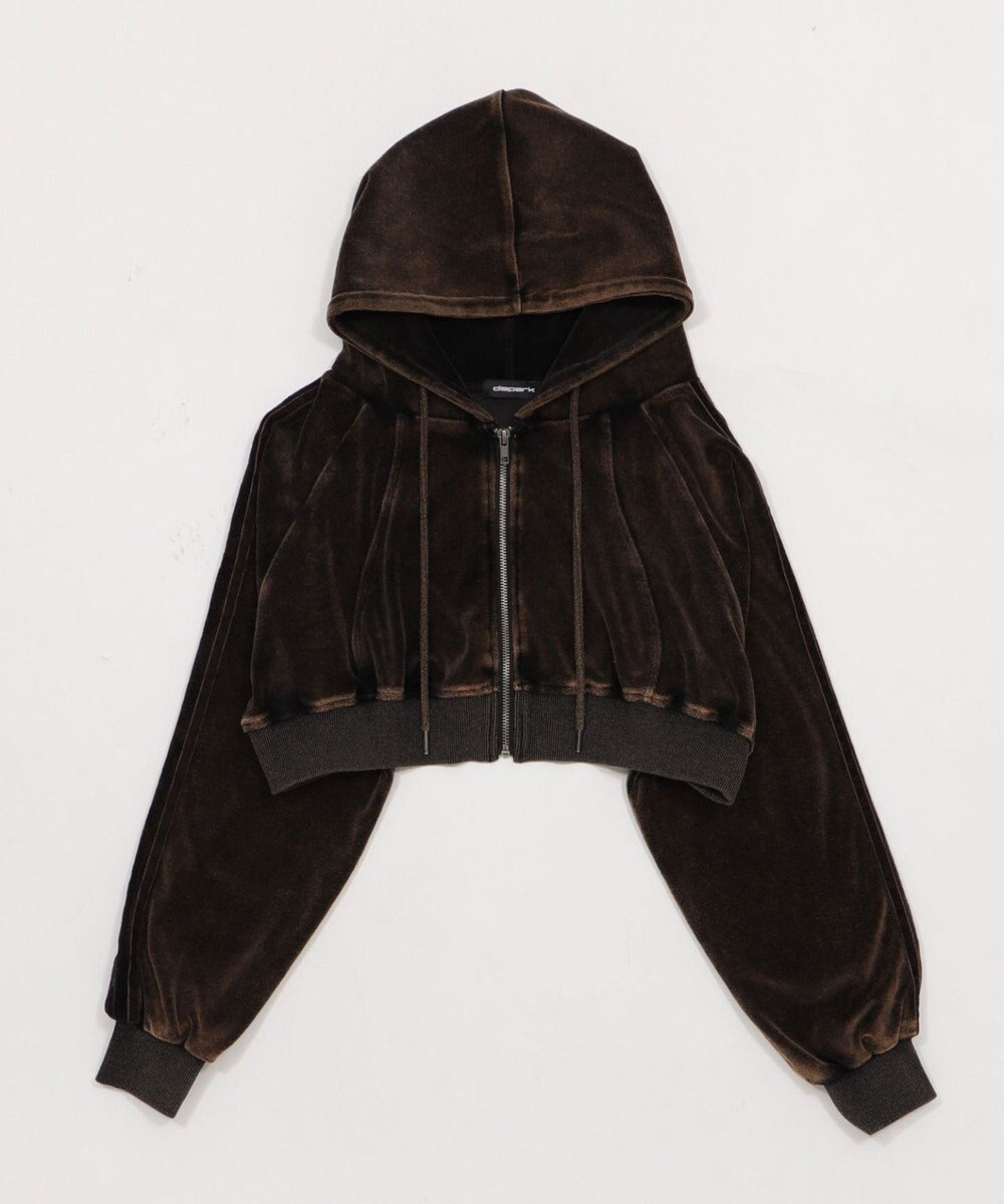 WEGO ベロア2ラインジップパーカー 