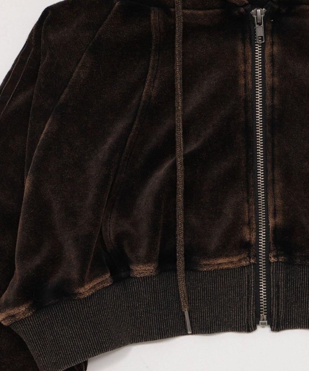 WEGO ベロア2ラインジップパーカー 