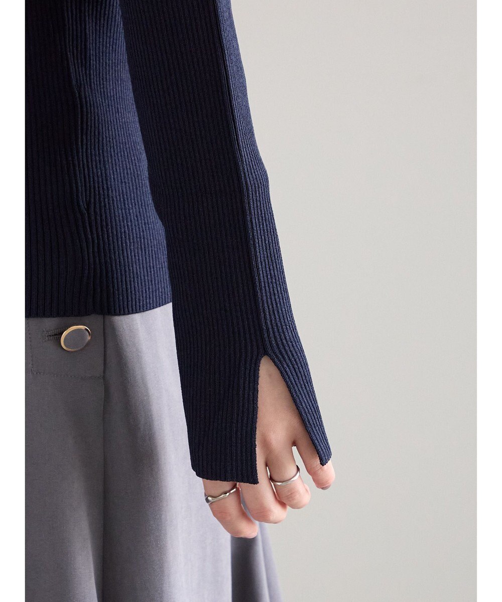 Te chichi ケミカルレースカラーリブニット 