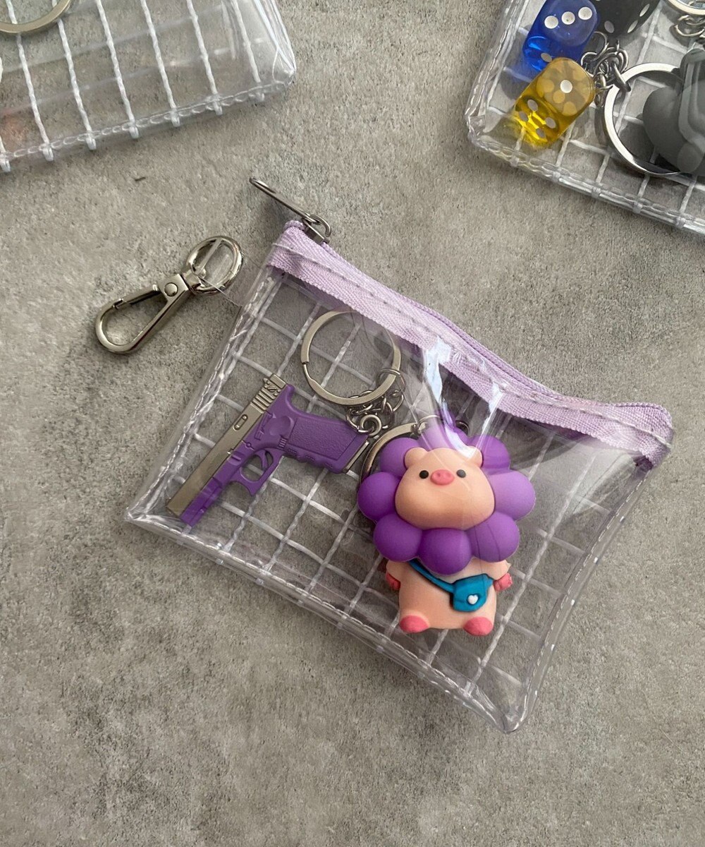 WEGO カラーテープクリアポーチ 