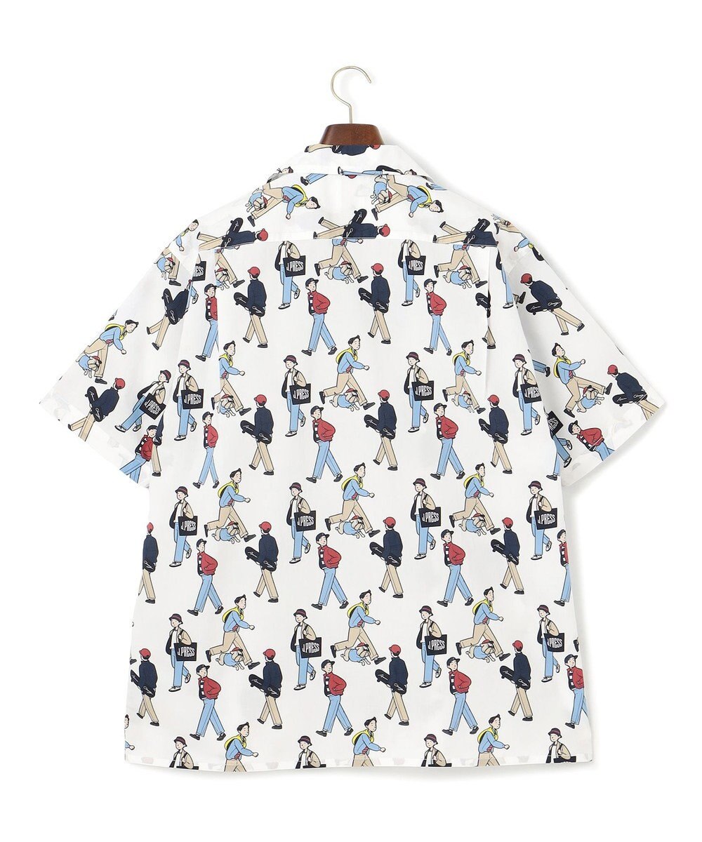 J.PRESS MEN 【AaronChang】【UNISEX】プリントタイプライター オープンカラーシャツ 
