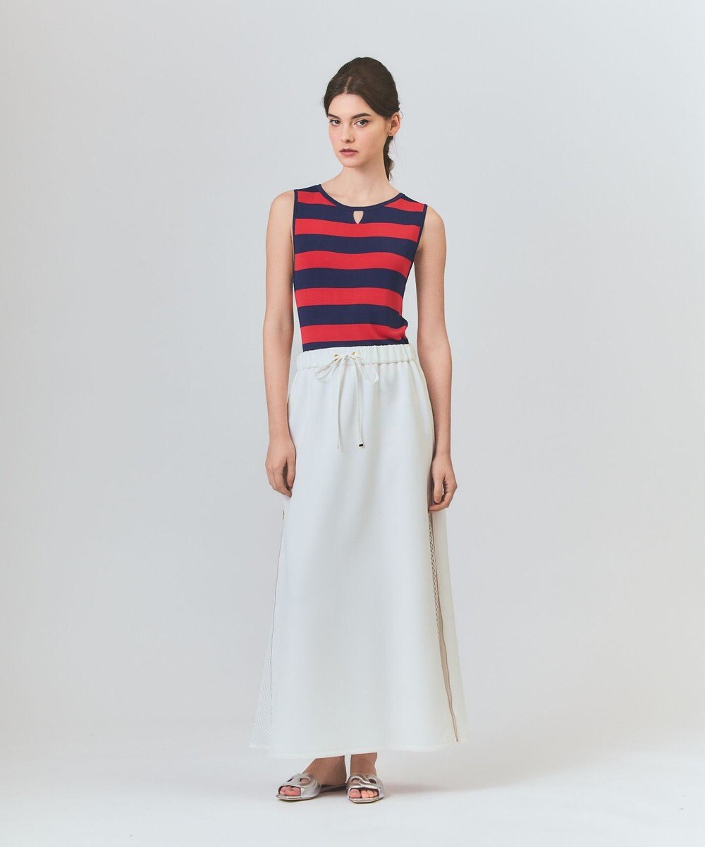 GRACE CONTINENTAL ラインニットノースリーブ 