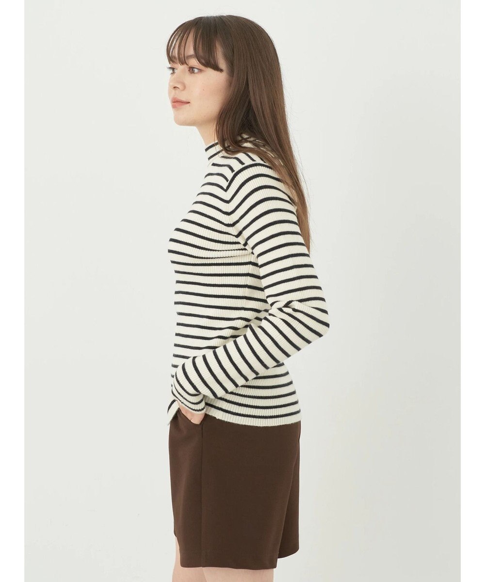 earth music&ecology やわらかタッチハイネックリブプルオーバー 